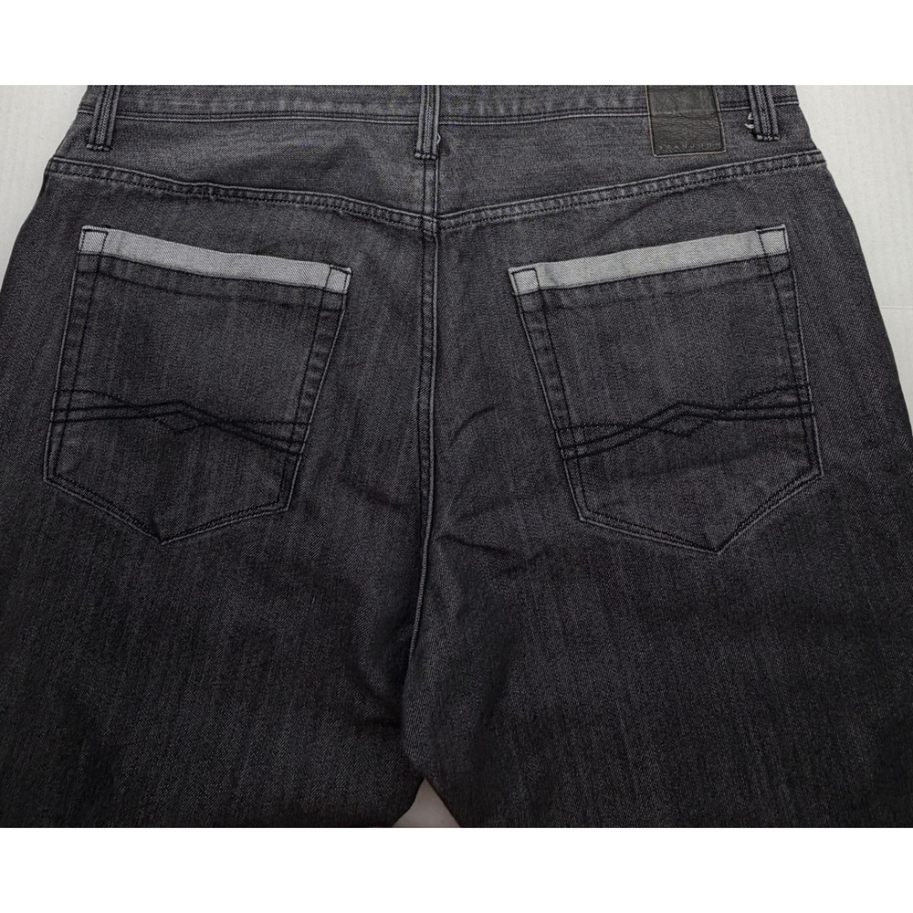 Sean John Clayton Men's 38x32 Black Jeans Slim Straight Fit Denim Streetwear - Picture 11 of 12